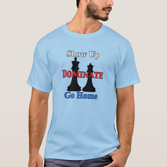 Name und Nummer auf "Seriöse Schachspieler" auf de T-Shirt (Vorderseite)