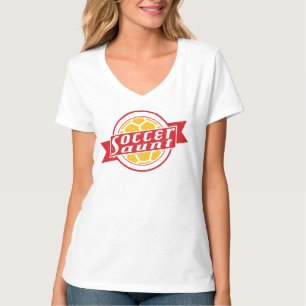 Name und Nummer der Fußballtante Zurück T - Shirt 
