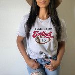 Name und Nummer des benutzerdefinierten Fußballspi T-Shirt<br><div class="desc">Benutzerdefinierter Front- und Back-Football-T - Shirt - im Athletic Gray Design gezeigt,  steht der Text "Football" mit Text,  der für den Teamnamen,  den Nachnamen des Spielers und die Jersey-Nummer angepasst werden kann. Die Farben Rot,  Lederbraun und Holzkohle grau können individuell angepasst werden.</div>