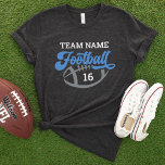 Name und Nummer des Football-Spielers Tri-Blend Shirt<br><div class="desc">Benutzerdefinierter Front- und Back-Football-T - Shirt - in Holzkohle-Schwarz-Design zeigt das Skript "Football" mit Texten,  die für den Teamnamen,  den Nachnamen des Spielers und die Jersey-Nummer angepasst werden können. Weiße,  blaue und graue Farben können individuell angepasst werden.</div>