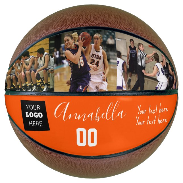 Name und Nummer des Foto-Logos Basketball (Vorderseite)
