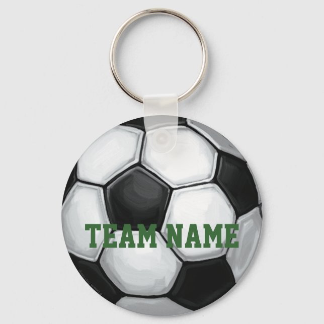 Name und Nummer des Fußballballs Schlüsselanhänger (Vorderseite)