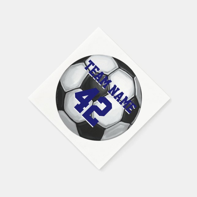 Name und Nummer des Fußballballs Serviette (Ecke)