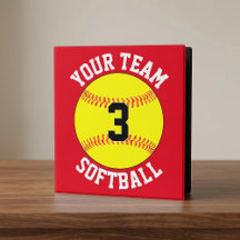 Name und Nummer des Softballteams und Name des Far