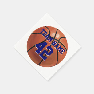 Name und Nummer des Teams Basketball Serviette