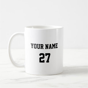 Name und Nummer Personalisiert Kaffeetasse