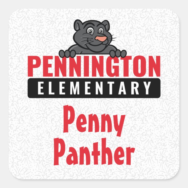 Name und Penny Square Sticker (Vorderseite)