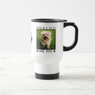 Name und Pfotenabdrücke der besten Hundemutter der Reisebecher