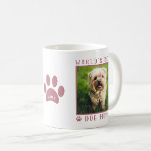 Name und Pfotenabdrücke des besten Hundemamas der  Kaffeetasse
