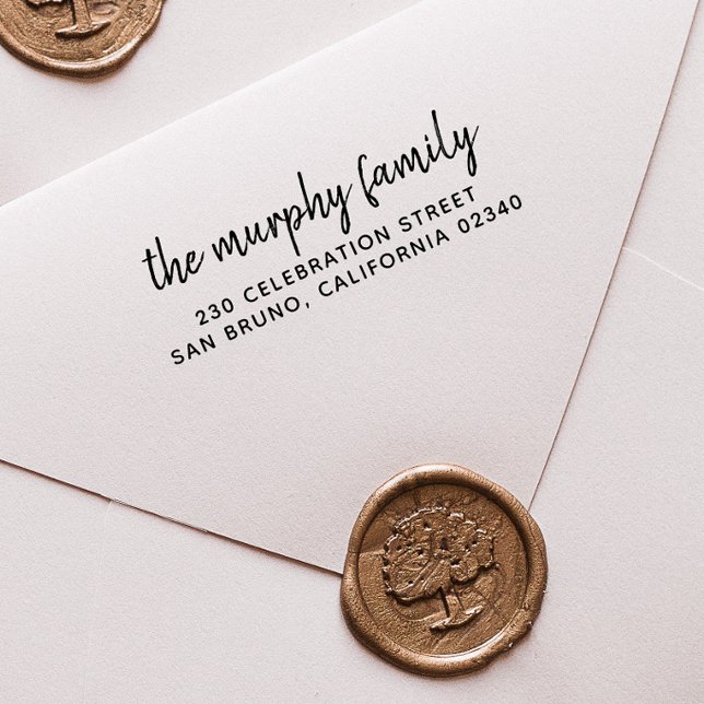 Name und Rücksendeadresse der personalisierten Skr Gummistempel (Rubber Stamp Mock-up)