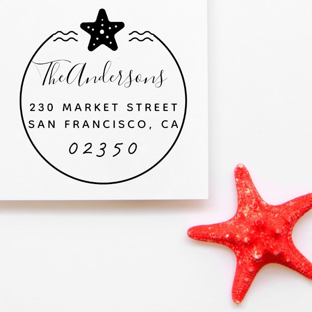 Name und Rücksendeadresse der Starfish-Familie Permastempel (Von Creator hochgeladen)