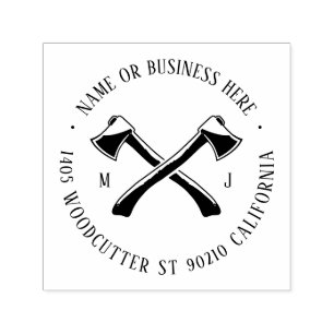 Name und Rücksendeadresse des Monogramms für das V Permastempel