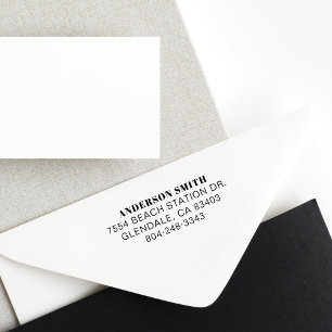 Name und Rücksendeadresse des Unternehmens Permastempel