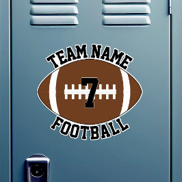 Name und Spielernummer des Fußballteams Aufkleber