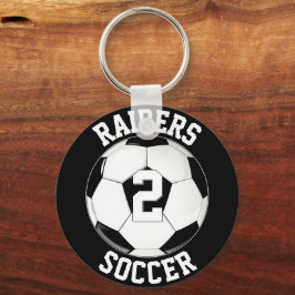 Name und Spielernummer des Fußballteams Schlüsselanhänger