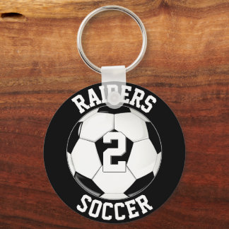 Name und Spielernummer des Fußballteams Schlüsselanhänger