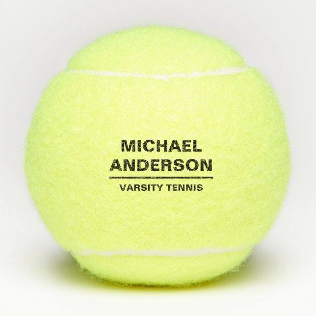 Name und Team Tennisbälle (Vorderseite)