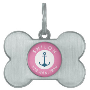 Name und Telefonnummer des Nautikers Rosa Blau Tiermarke