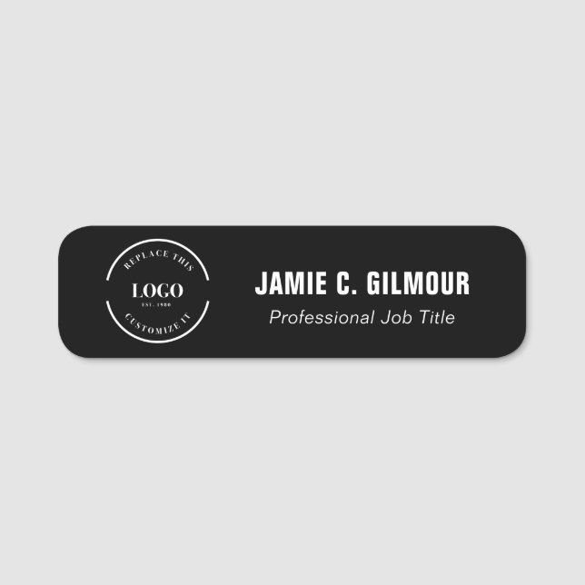 Name und Titel des Logos Namensschild (Vorderseite)