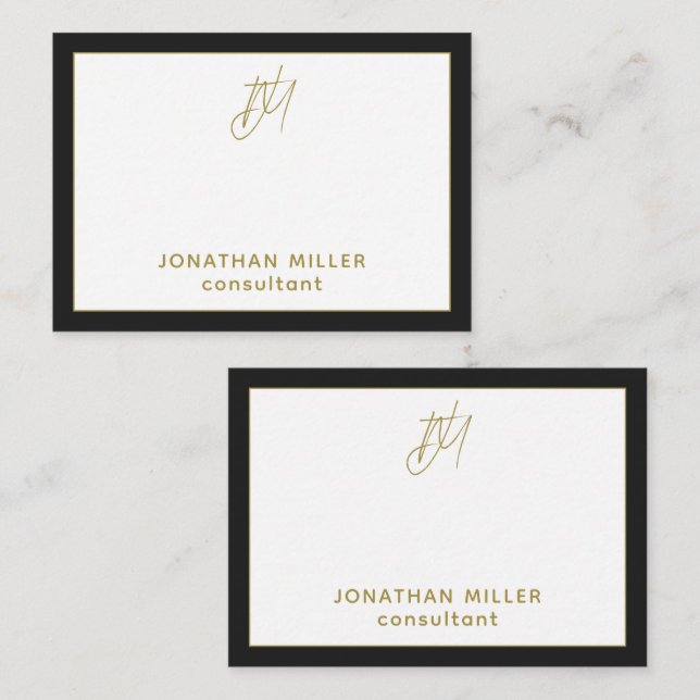 Name und Titel des modernen Skripts Mitteilungskarte (Vorne/Hinten)