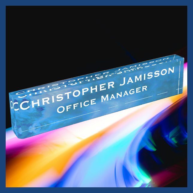 Name und Titel von Acrylic Blue Sky Namensplakette (Von Creator hochgeladen)