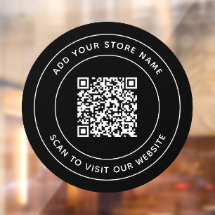 Name und Website QR-Code hinzufügen Benutzerdefini Fensteraufkleber