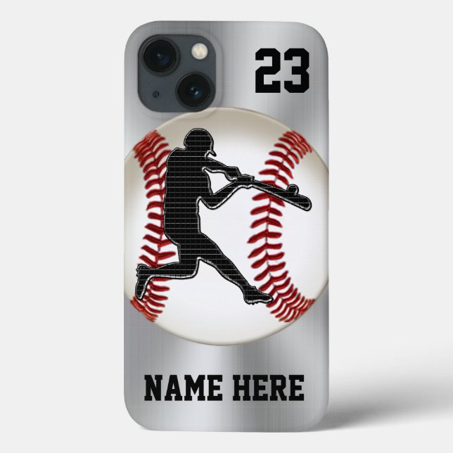 NAME und ZAHL iPhone Baseball-Hüllen stark Case-Mate iPhone Hülle (Rückseite)