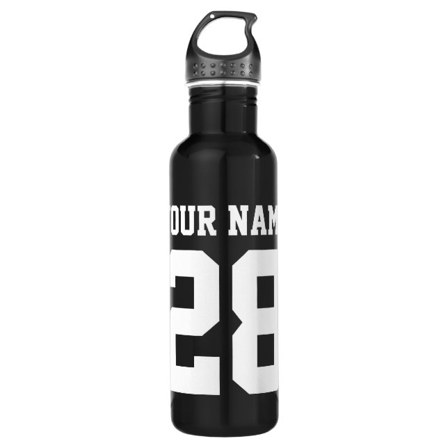 Name- und Zahlsport Trinkflasche (Vorderseite)