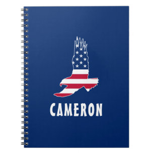 Name USA Flag American Eagle America 4. Juli Notizblock