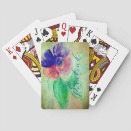 Name Violet Blau und Rosa Pastellfarben hinzufügen Spielkarten