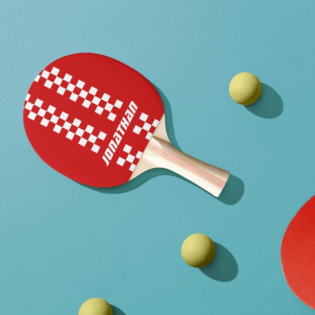 Name Vollständig angepasste Farben Doppelkarierte  Tischtennis Schläger (Von Creator hochgeladen)
