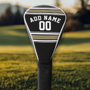 Name von Black and Gold Sports Jersey - Farbe ausb Golf Headcover