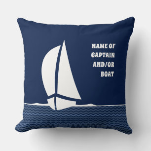 Name von Kapitän und/oder von Boot (kundengerecht Kissen