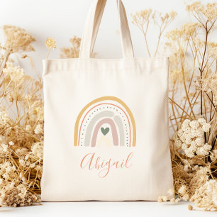Name von Kindern Boho Pastell Erdtöne Tragetasche