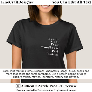Name Vorname Berühmter Name Trend Custom 02W T-Shirt