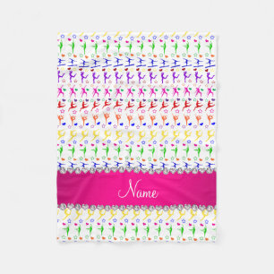 Name White Rosa Regenbogen Gymnastik Herz Stars Fleecedecke