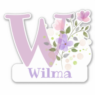Name Wilma mit dem Letter W Sticker Cut-Out