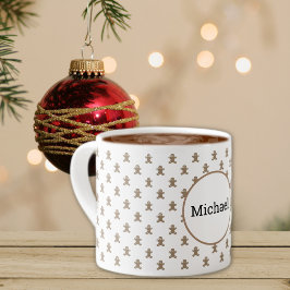 Name, Winter Holidays Gingerbread Mann 6oz Espressotasse