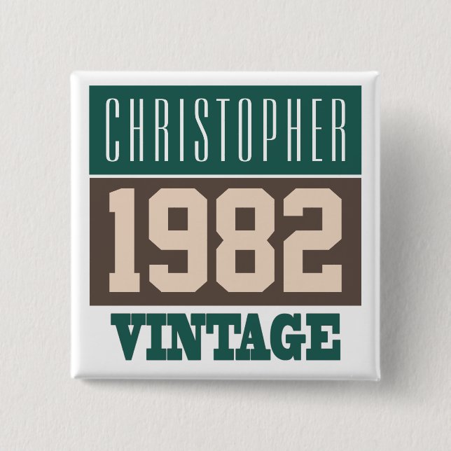 Name with Year 1982 Button (Vorderseite)
