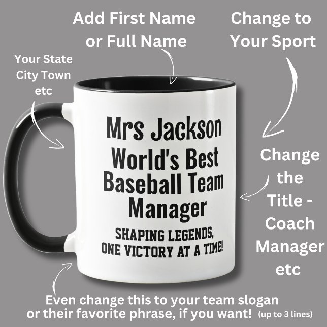 Name, Worlds Best Baseball Team Manager - Legends Tasse (Von Creator hochgeladen)