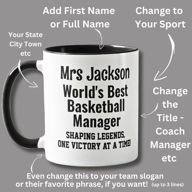 Name, Worlds Best Basketball Team Manager Tasse (Von Creator hochgeladen)