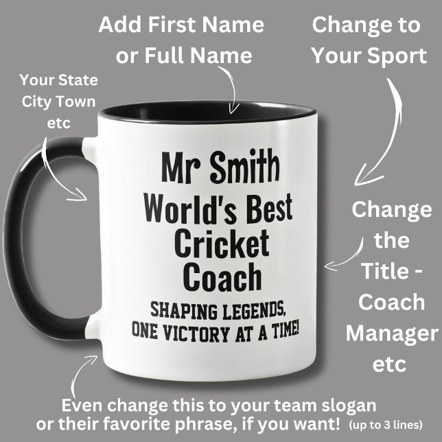 Name, Worlds Best Cricket Coach Tasse (Von Creator hochgeladen)