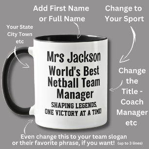 Name, Worlds Best Netball Team Manager Tasse