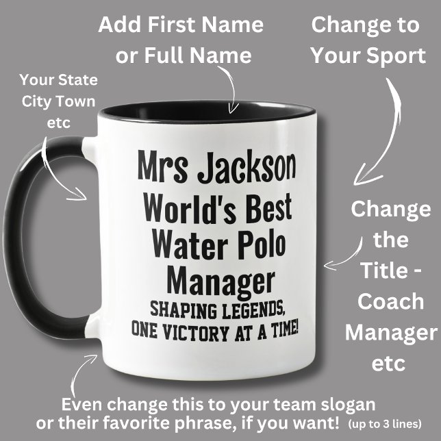 Name, Worlds Best Water Polo Team Manager Tasse (Von Creator hochgeladen)