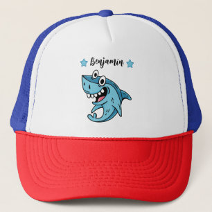 Name zu Shark Geburtstagsgeschenk hinzufügen, Haif Truckerkappe
