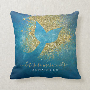 Name zum Personalisierten Mermaid-Schwanz hinzufüg Kissen