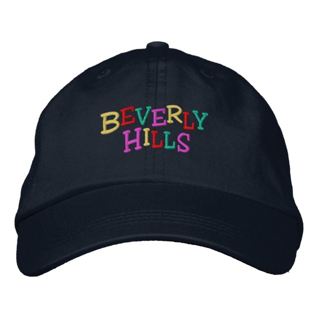 Namedrop Nation_Beverly Hills mehrfarbig Bestickte Baseballkappe (Vorderseite)