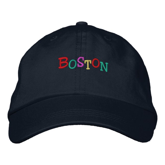 Namedrop Nation_Boston mehrfarbig Bestickte Kappe (Vorderseite)