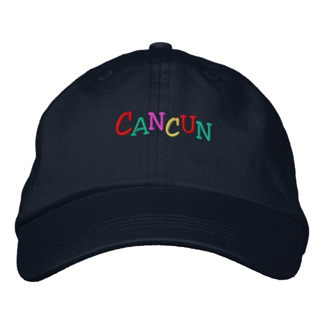 Namedrop Nation_Cancun mehrfarbig Bestickte Kappe (Vorderseite)