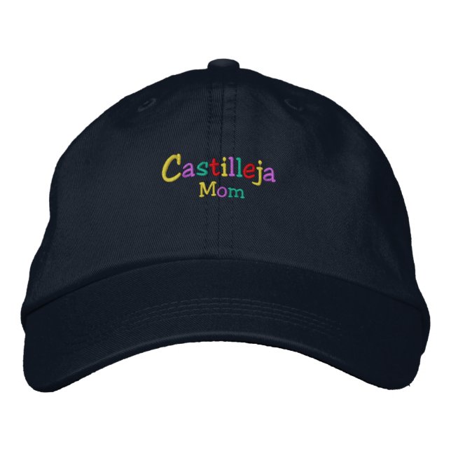 Namedrop Nation_Castilleja Mama mehrfarbig Bestickte Kappe (Vorderseite)